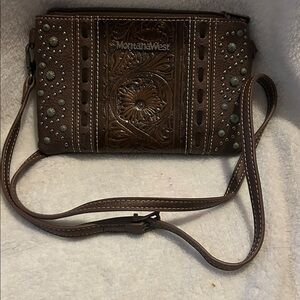 MONTANA WEST Embossed Phone Crossbody Wallet from Western-themed collection.
